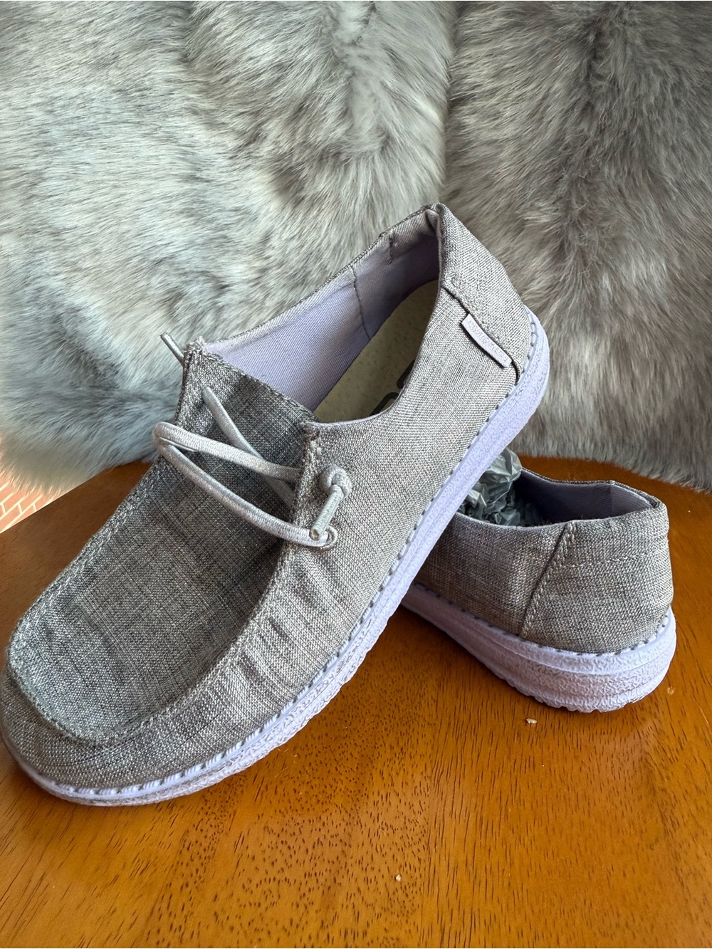 Hey Dude Sparkling Grey Lilac Youth Shoe